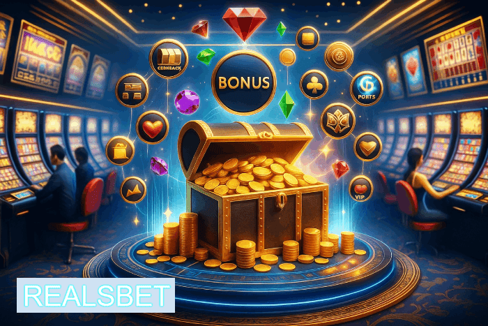 Baú de bônus Cassino REALSBET prêmios e recompensas